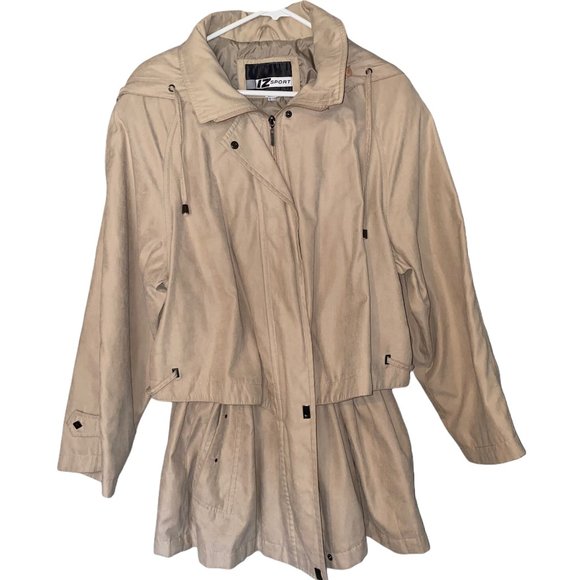 IZ Sport Tan Coat Jacket Size 18/20 Made in Egypt - Picture 1 of 9